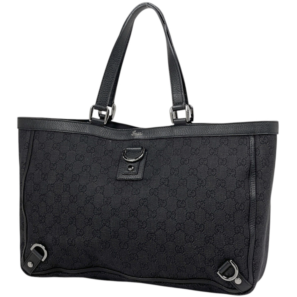Gucci GUCCI Tote Bag GG Pattern Canvas Black 293580 Women's